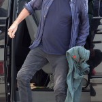 Keith Richards of the Rolling Stones arrives at Adelaide Stusios for rehersal